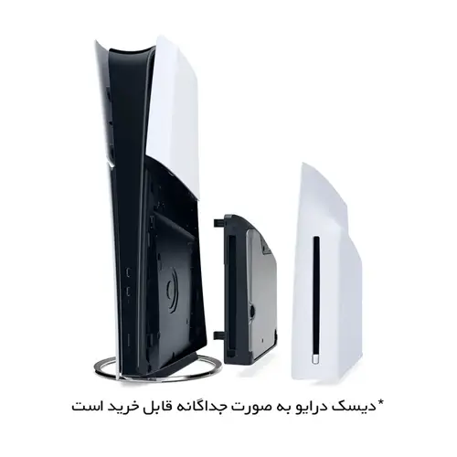کنسول بازی سونی مدل PlayStation 5 Slim Digital Edition ظرفیت 1 ترابایت ریجن 2016B اروپا به همراه دسته اضافی و پایه شارژر (11)
